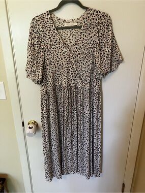 Christy Dawn Cream Dahlia Dress, Blue and Pink Floral Print